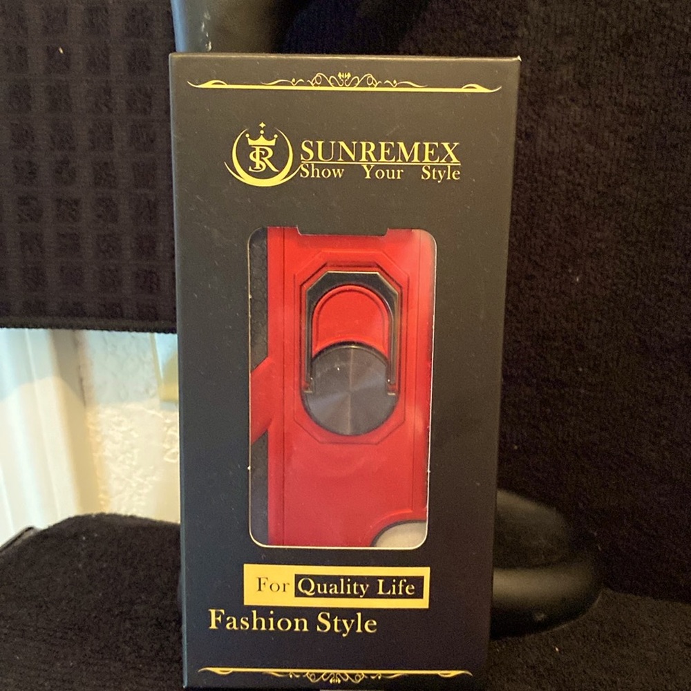 SUNREMEX “Phone Case” Satin FireRed w/Black Detail 3.5”x 6.75” Fits Motorola NIB